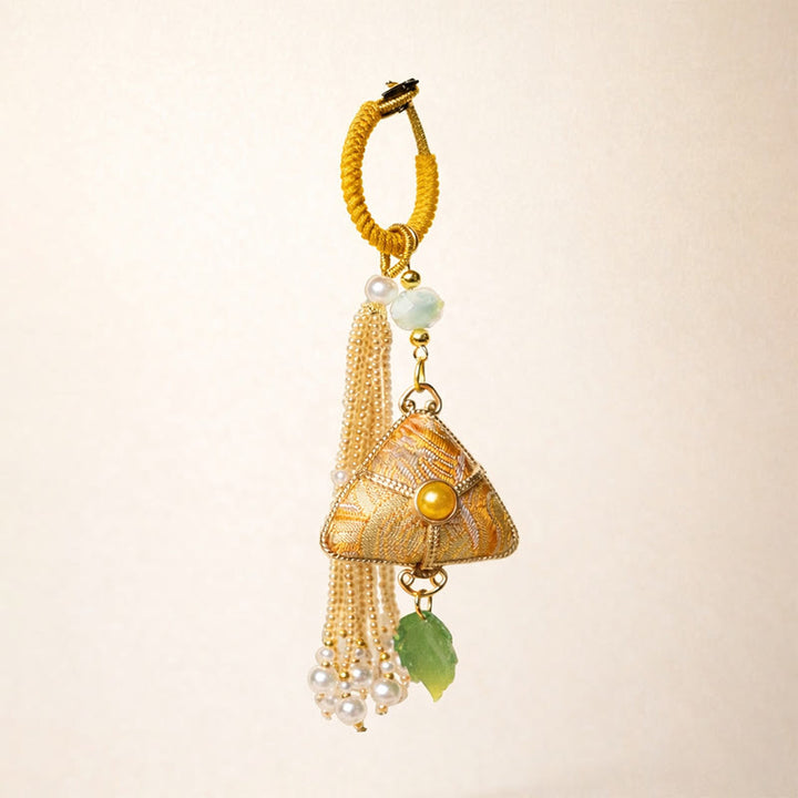 Buddha Stones Portachiavi Song Brocade Zongzi Leaf Balance - image 7