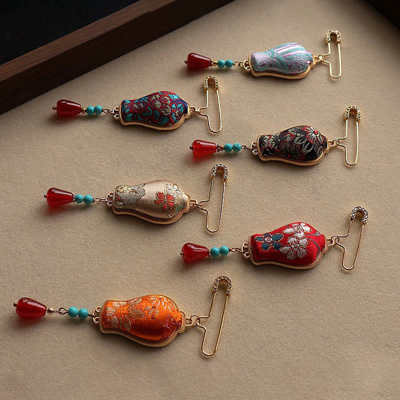 Buddha Stones Vaso in broccato Song, design elegante, spilla - image 11