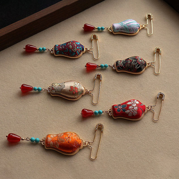 Buddha Stones Vaso in broccato Song, design elegante, spilla - image 11