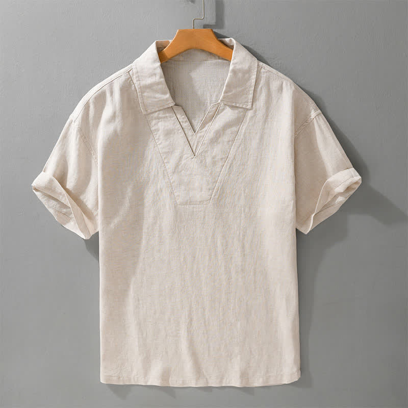 Buddha Stones Camicie da uomo estive casual, minimaliste e a tinta unita - Biancheria - US/UK/AU46, EU56 (5XL) - image 0