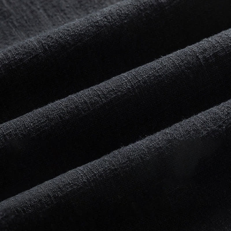 Buddha Stones Pantaloni da uomo primaverili casual minimalisti con coulisse, modello affusolato e tasca. - image 8