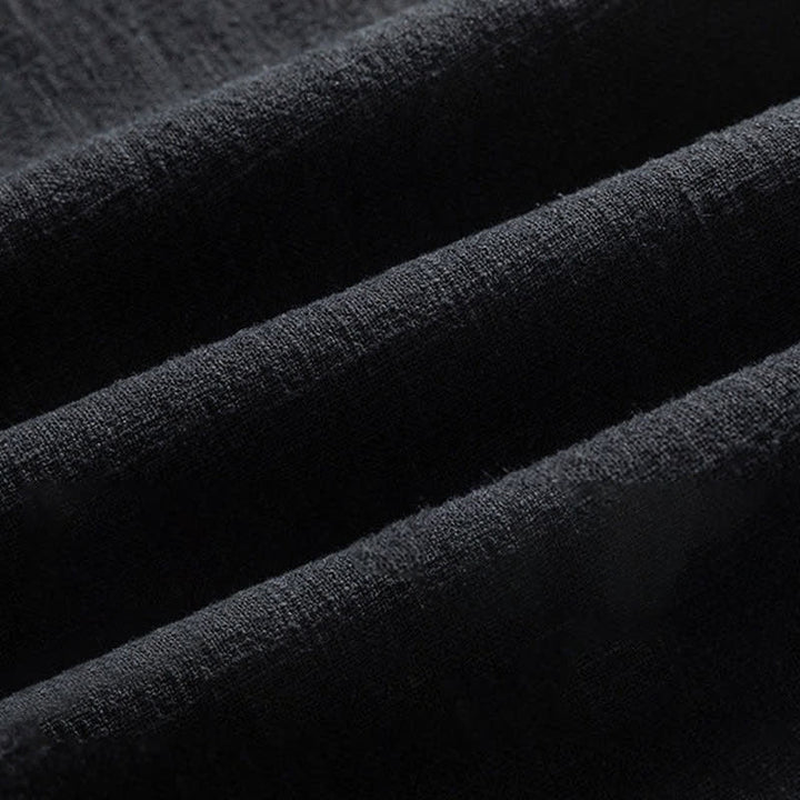 Buddha Stones Pantaloni da uomo primaverili casual minimalisti con coulisse, modello affusolato e tasca. - image 8