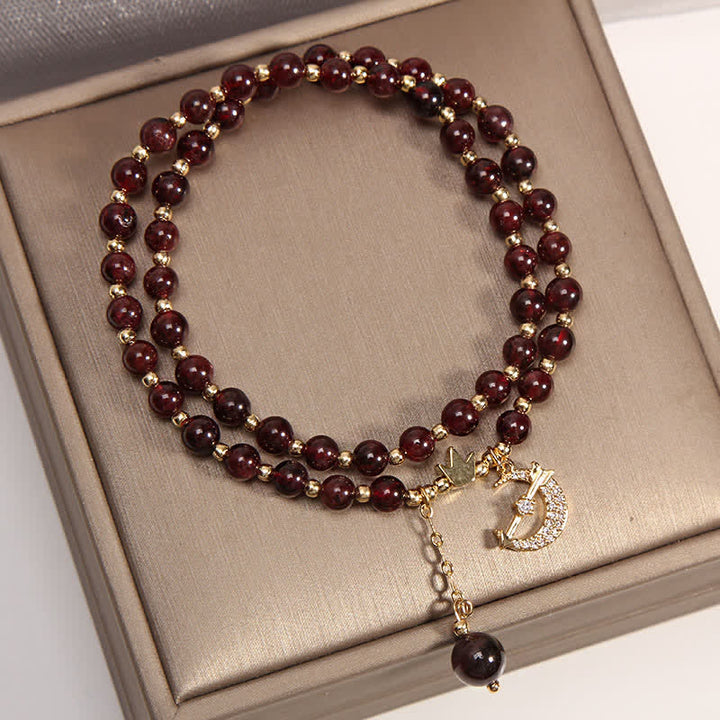 Buddha Stones Bracciale a doppio giro con perline "Purificazione Luna e Corona" - image 3