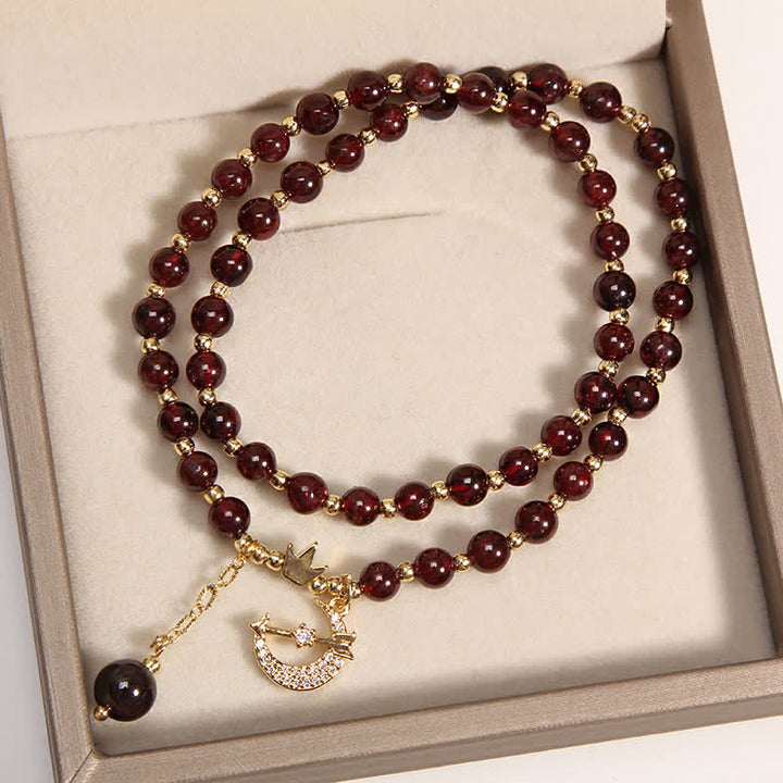 Buddha Stones Bracciale a doppio giro con perline "Purificazione Luna e Corona" - image 4