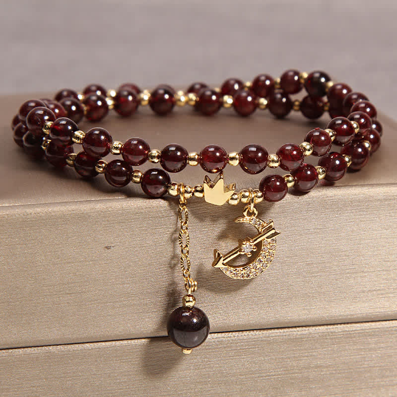 Buddha Stones Bracciale a doppio giro con perline "Purificazione Luna e Corona" - image 8