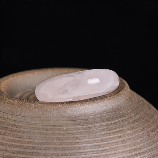 Buddha Stones Anello curativo con quarzo rosa naturale e proprietà amorevoli. - image 1
