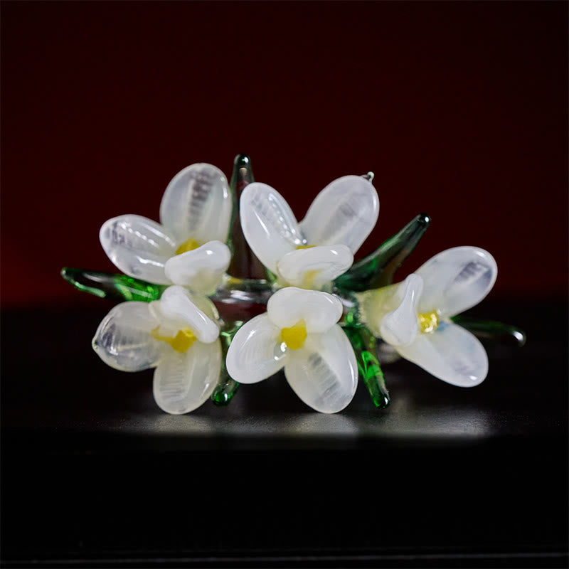 Buddha Stones Anello della saggezza con fiore di pero Liuli - image 5