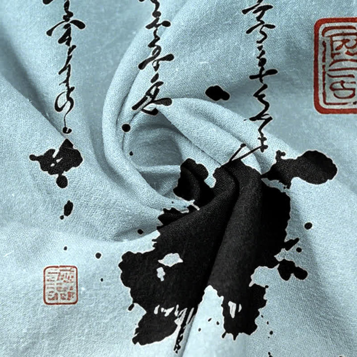 Buddha Stones Pantaloni da uomo affusolati con tasche, stampa a bambù, in cotone. - image 7