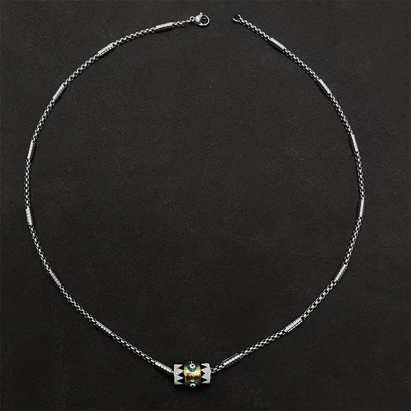 Buddha Stones Collana con ciondolo in rame smaltato a forma di occhio di protezione dal malocchio - image 8