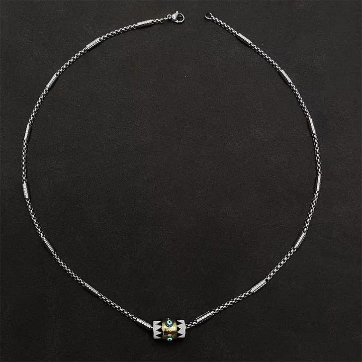 Buddha Stones Collana con ciondolo in rame smaltato a forma di occhio di protezione dal malocchio - image 8