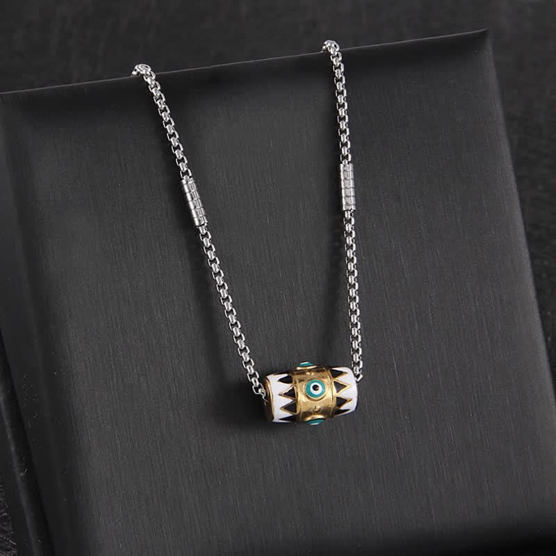 Buddha Stones Collana con ciondolo in rame smaltato a forma di occhio di protezione dal malocchio - image 3