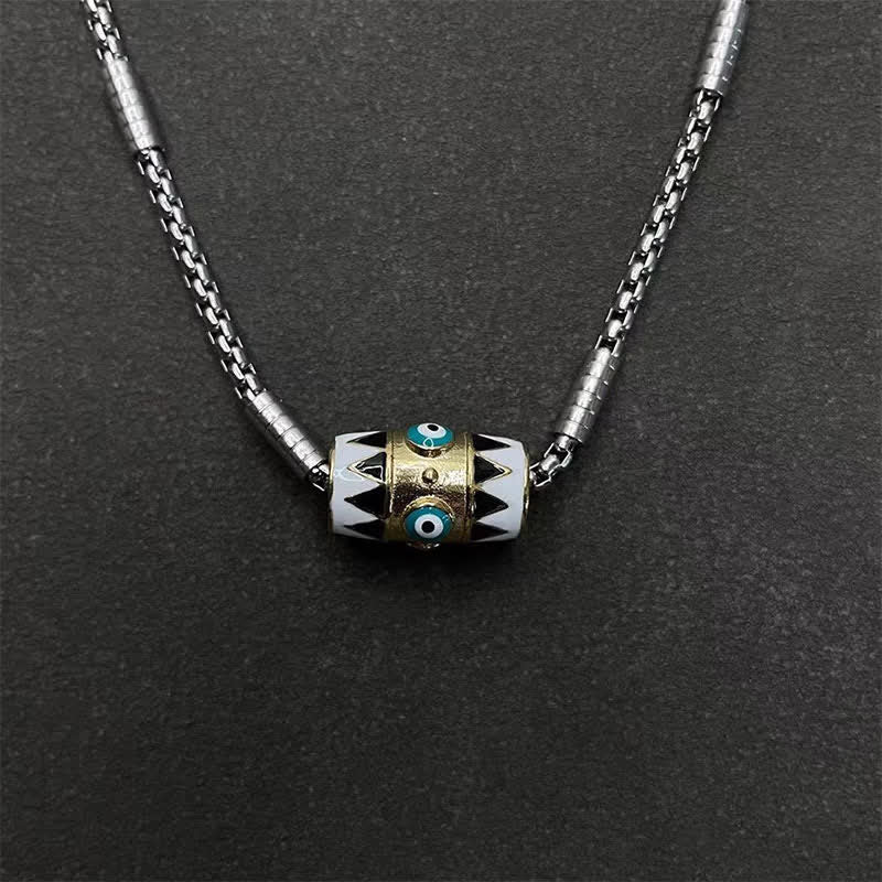 Buddha Stones Collana con ciondolo in rame smaltato a forma di occhio di protezione dal malocchio - image 4