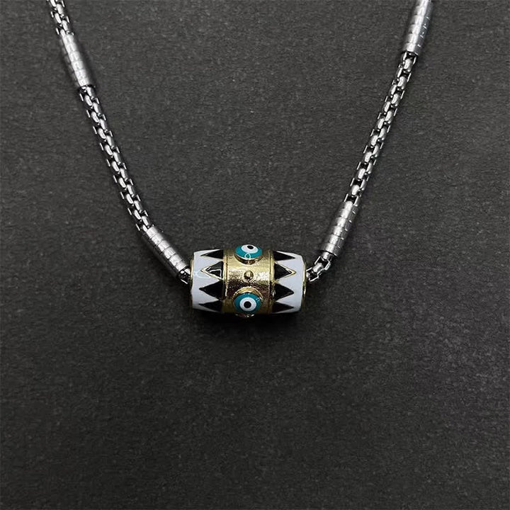 Buddha Stones Collana con ciondolo in rame smaltato a forma di occhio di protezione dal malocchio - image 4