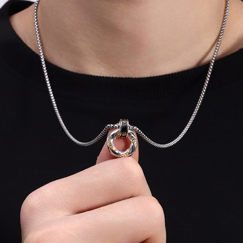 Buddha Stones Collana portafortuna con moneta cinese in rame galvanizzata - image 4