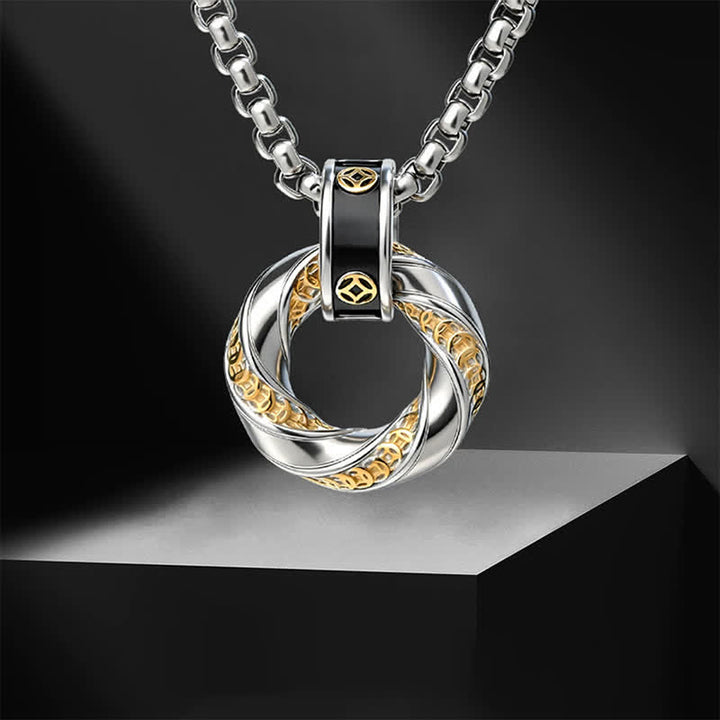 Buddha Stones Collana portafortuna con moneta cinese in rame galvanizzata - image 3
