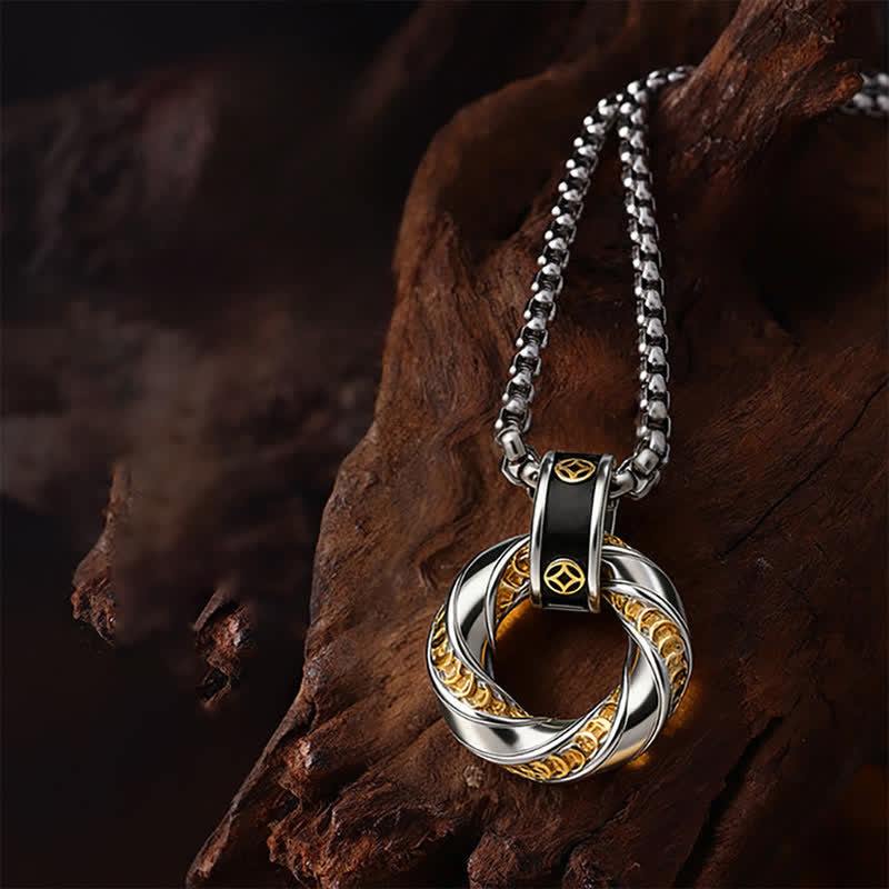 Buddha Stones Collana portafortuna con moneta cinese in rame galvanizzata - Rame (Ricchezza ♥ Fortuna) - image 0