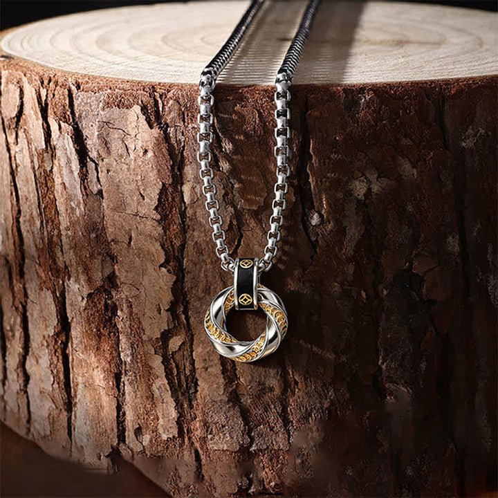 Buddha Stones Collana portafortuna con moneta cinese in rame galvanizzata - image 1