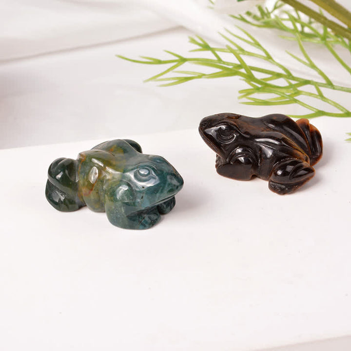Buddha Stones Avventurina verde naturale, quarzo trasparente, rana di cristallo, decorazione per la ricchezza e la pietra - image 30