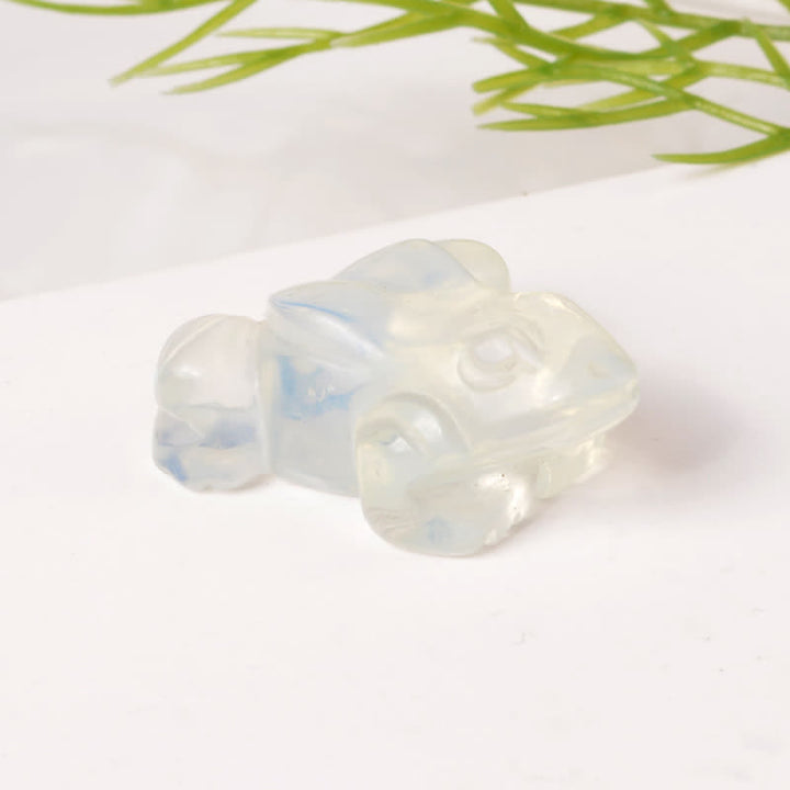 Buddha Stones Avventurina verde naturale, quarzo trasparente, rana di cristallo, decorazione per la ricchezza e la pietra - image 19