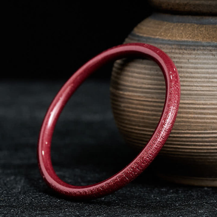 Buddha Stones Bracciale rigido Cinnabar Plain Heart Sutra Calm Sutra - Sutra del Cuore - 58–60 mm - image 7