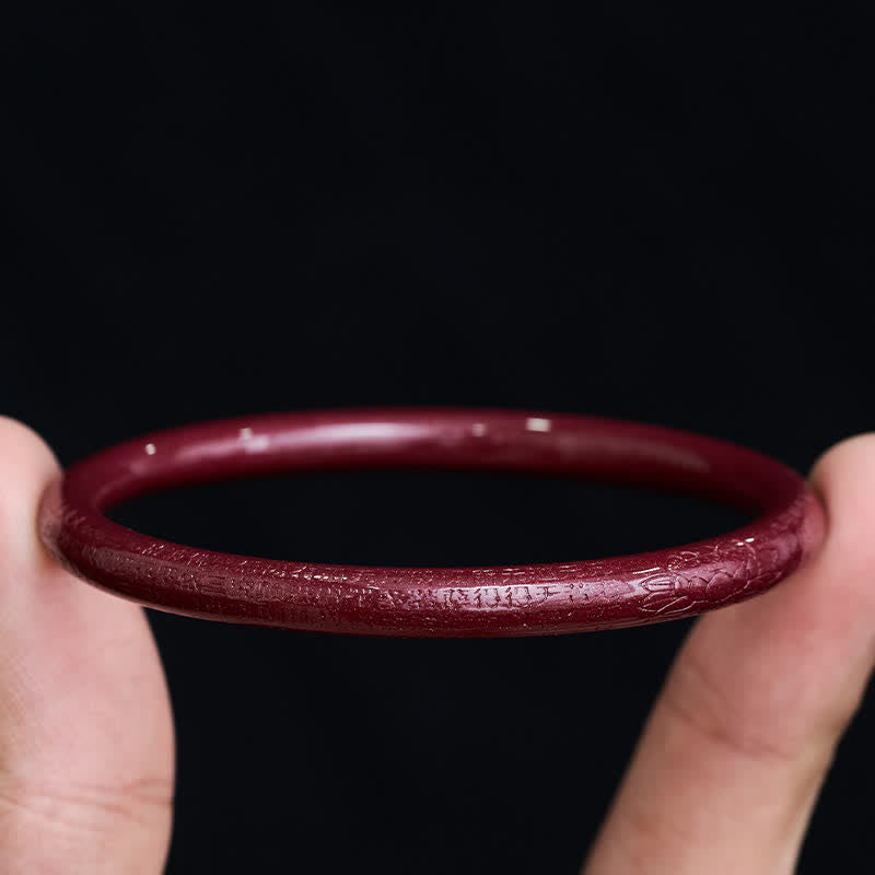 Buddha Stones Bracciale rigido Cinnabar Plain Heart Sutra Calm Sutra - image 11