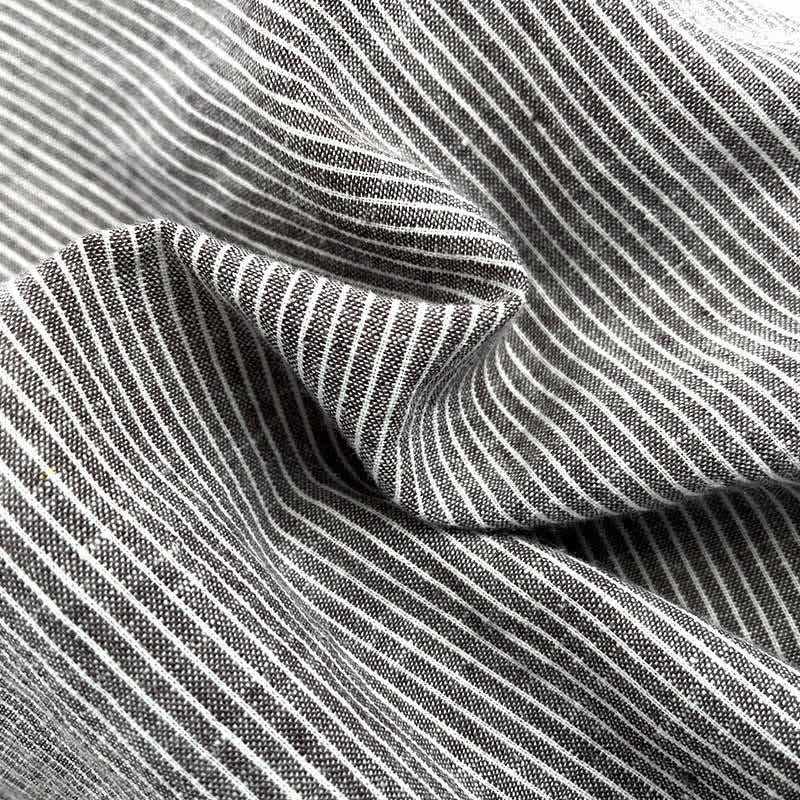 Buddha Stones Camicia da uomo estiva a maniche corte con mezza abbottonatura e righe sottili. - image 10