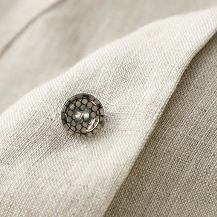 Buddha Stones Camicia senza maniche da donna estiva, casual, minimalista, con bottoni e tasca, tinta unita. - image 3