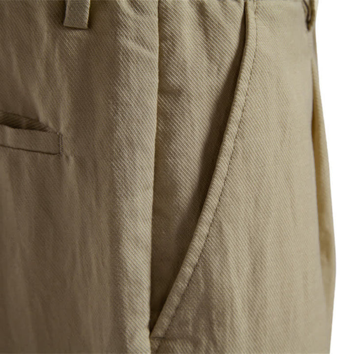 Pantaloncini Bermuda da uomo, modello classico estivo casual con cerniera e bottoni, con tasche, Buddha Stones. - image 7