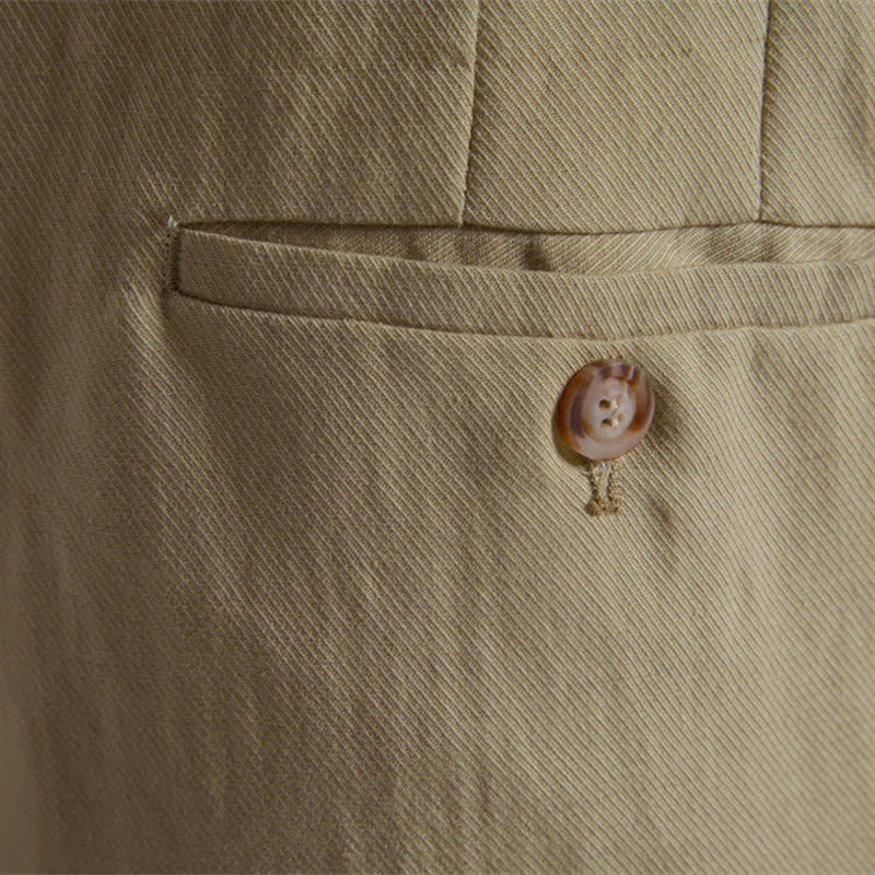 Pantaloncini Bermuda da uomo, modello classico estivo casual con cerniera e bottoni, con tasche, Buddha Stones. - image 9