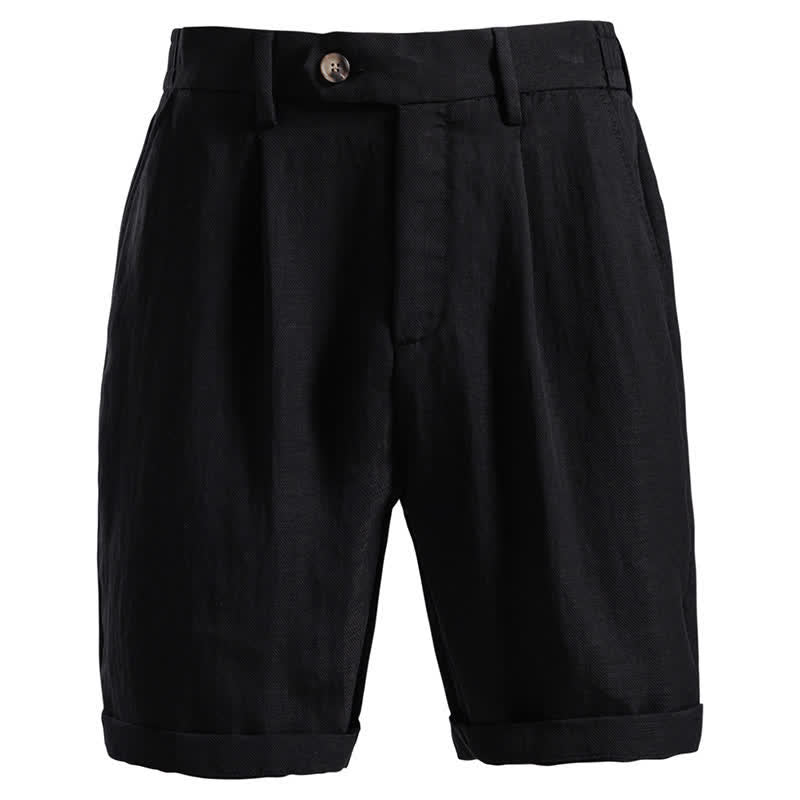 Pantaloncini Bermuda da uomo, modello classico estivo casual con cerniera e bottoni, con tasche, Buddha Stones. - Nero - US/UK/AU42, EU52 (2XL) - image 13