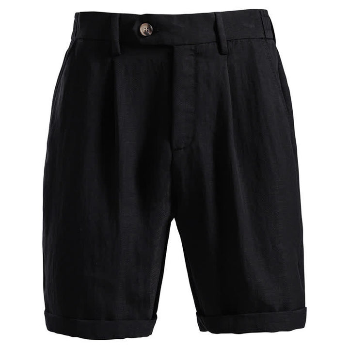 Pantaloncini Bermuda da uomo, modello classico estivo casual con cerniera e bottoni, con tasche, Buddha Stones. - Nero - US/UK/AU42, EU52 (2XL) - image 13