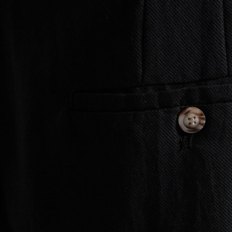 Pantaloncini Bermuda da uomo, modello classico estivo casual con cerniera e bottoni, con tasche, Buddha Stones. - image 15