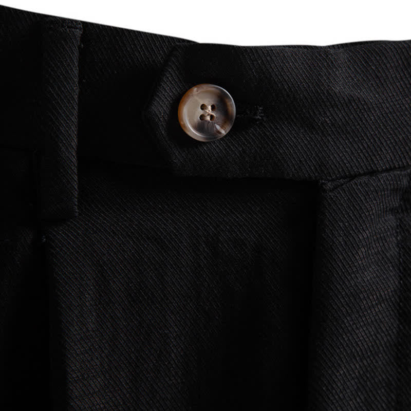 Pantaloncini Bermuda da uomo, modello classico estivo casual con cerniera e bottoni, con tasche, Buddha Stones. - image 14
