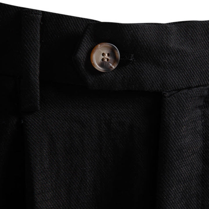 Pantaloncini Bermuda da uomo, modello classico estivo casual con cerniera e bottoni, con tasche, Buddha Stones. - image 14