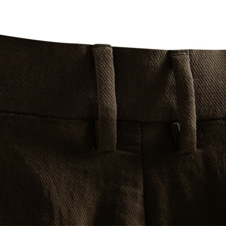 Pantaloncini Bermuda da uomo, modello classico estivo casual con cerniera e bottoni, con tasche, Buddha Stones. - image 30