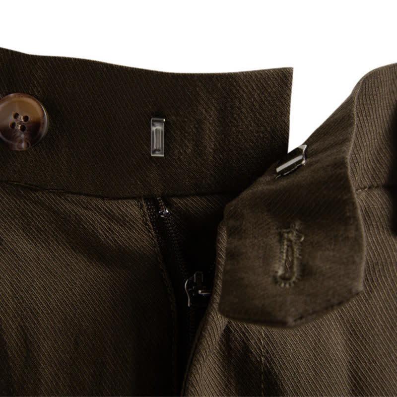 Pantaloncini Bermuda da uomo, modello classico estivo casual con cerniera e bottoni, con tasche, Buddha Stones. - image 25