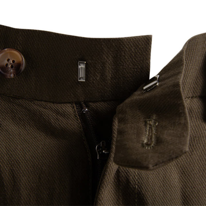 Pantaloncini Bermuda da uomo, modello classico estivo casual con cerniera e bottoni, con tasche, Buddha Stones. - image 25