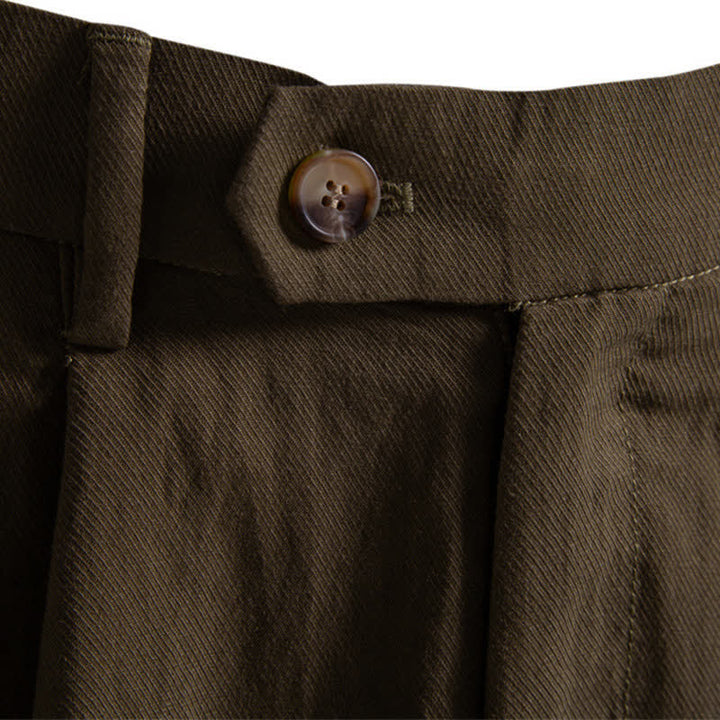 Pantaloncini Bermuda da uomo, modello classico estivo casual con cerniera e bottoni, con tasche, Buddha Stones. - image 23