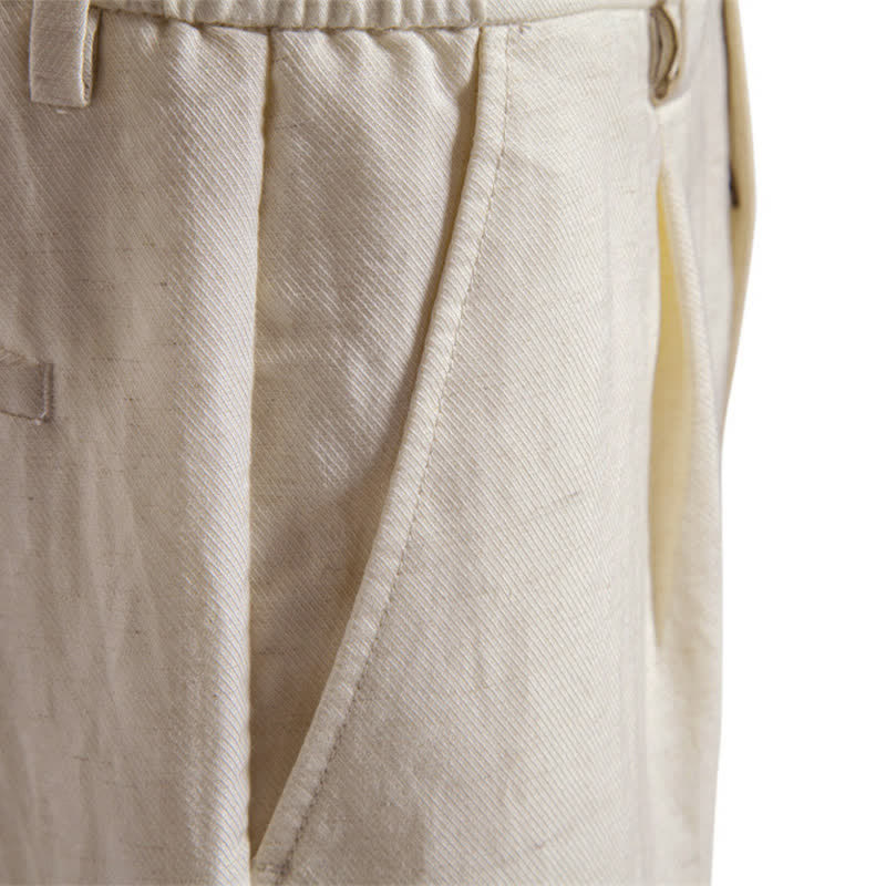 Pantaloncini Bermuda da uomo, modello classico estivo casual con cerniera e bottoni, con tasche, Buddha Stones. - image 34