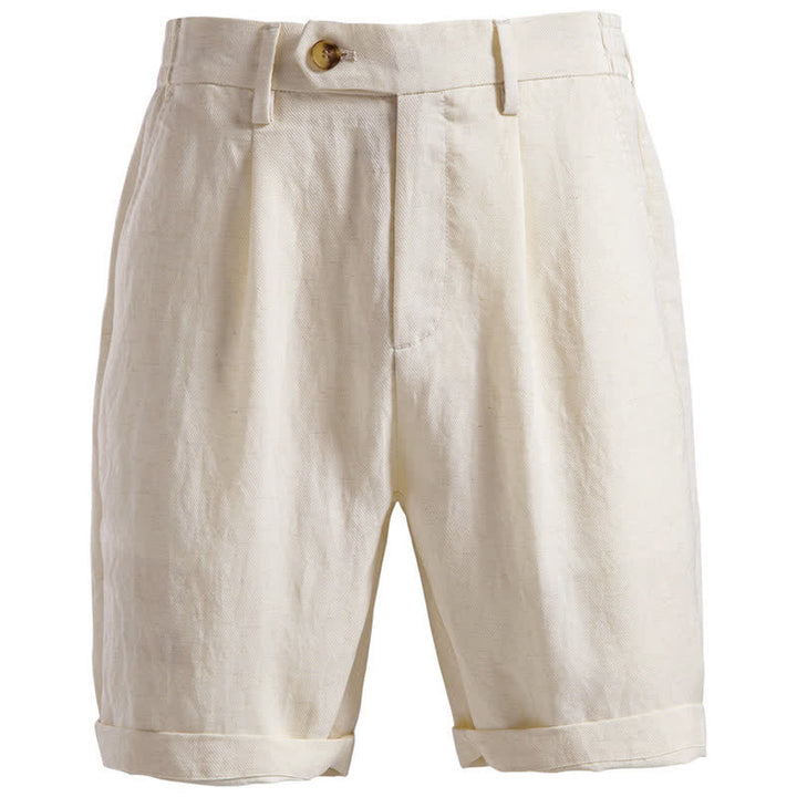 Pantaloncini Bermuda da uomo, modello classico estivo casual con cerniera e bottoni, con tasche, Buddha Stones. - Beige - US/UK/AU42，EU52 (2XL) - image 32