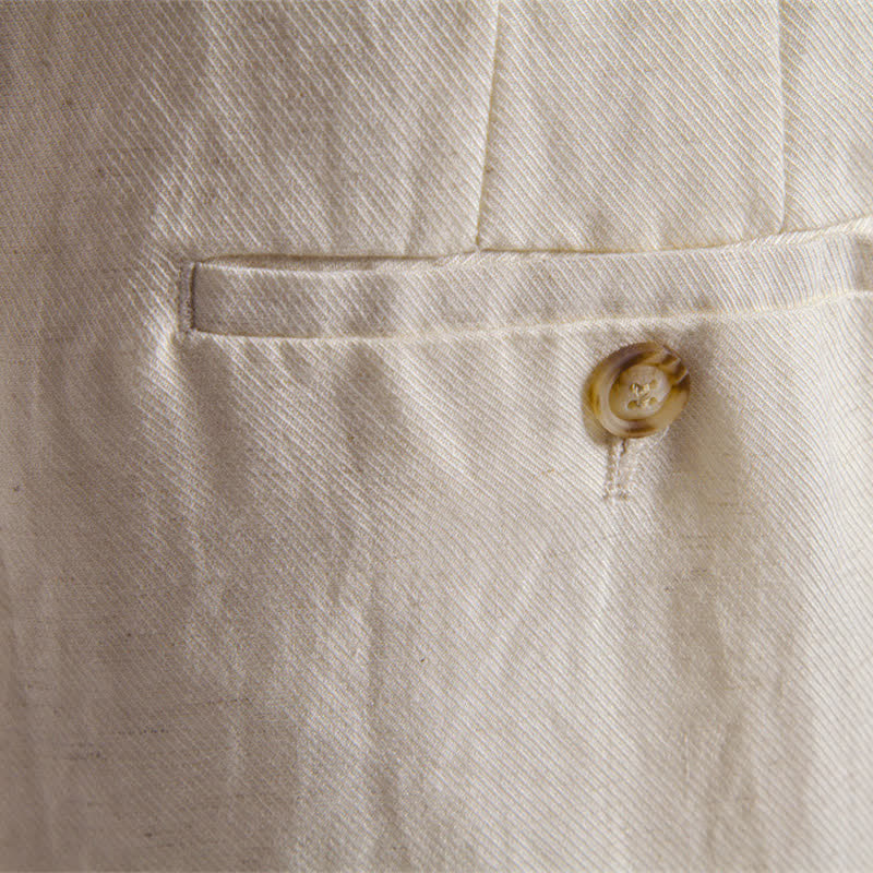 Pantaloncini Bermuda da uomo, modello classico estivo casual con cerniera e bottoni, con tasche, Buddha Stones. - image 40