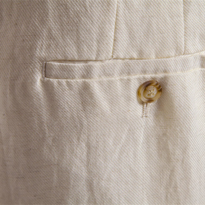 Pantaloncini Bermuda da uomo, modello classico estivo casual con cerniera e bottoni, con tasche, Buddha Stones. - image 40