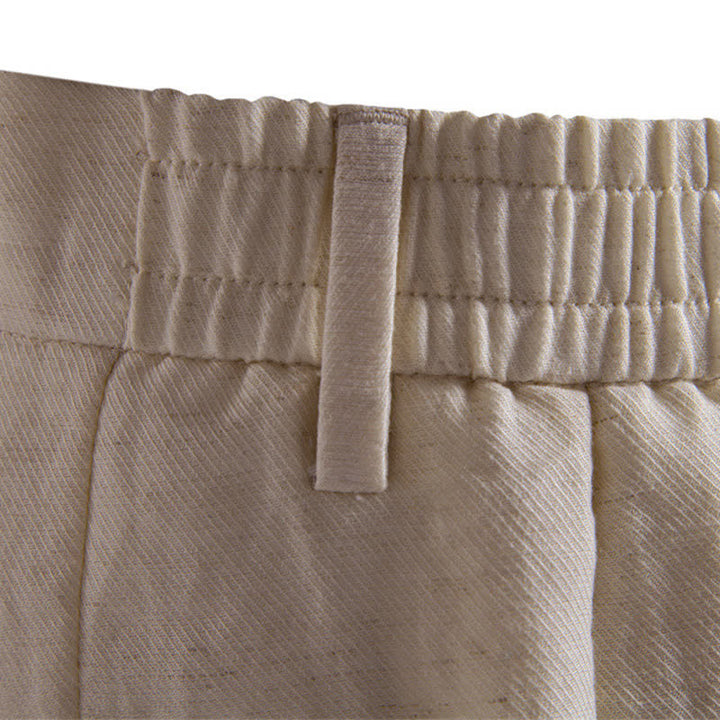 Pantaloncini Bermuda da uomo, modello classico estivo casual con cerniera e bottoni, con tasche, Buddha Stones. - image 38