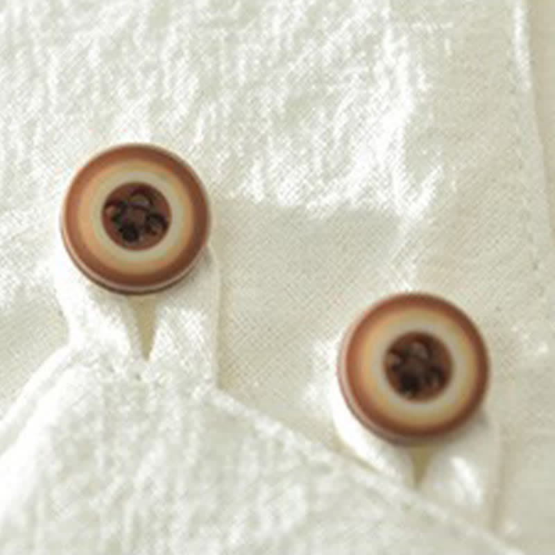 Buddha Stones Camicia da uomo estiva casual asimmetrica a maniche corte con scollo a V e bottoni. - image 16