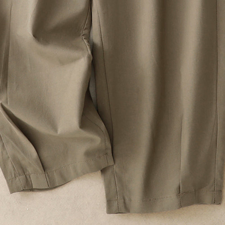 Buddha Stones Pantaloni corti da donna casual primavera estate con bottoni decorativi, modello harem con tasche. - image 14