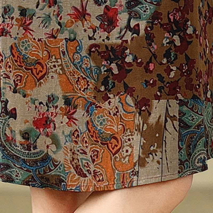 Buddha Stones Abito estivo da donna senza maniche con stampa floreale paisley e tasche. - image 11