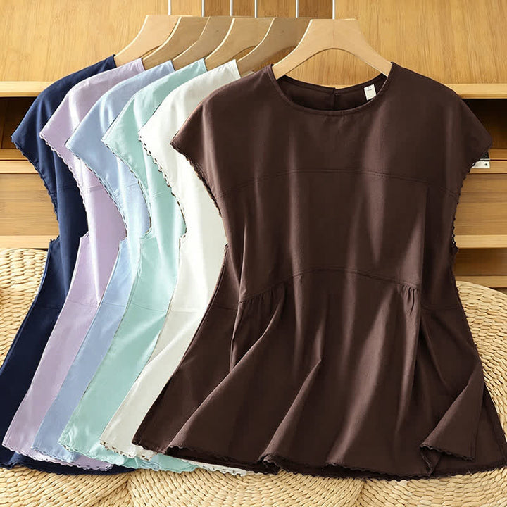 Buddha Stones Maglietta/canotta estiva casual da donna a maniche corte con scollo rotondo. - image 18