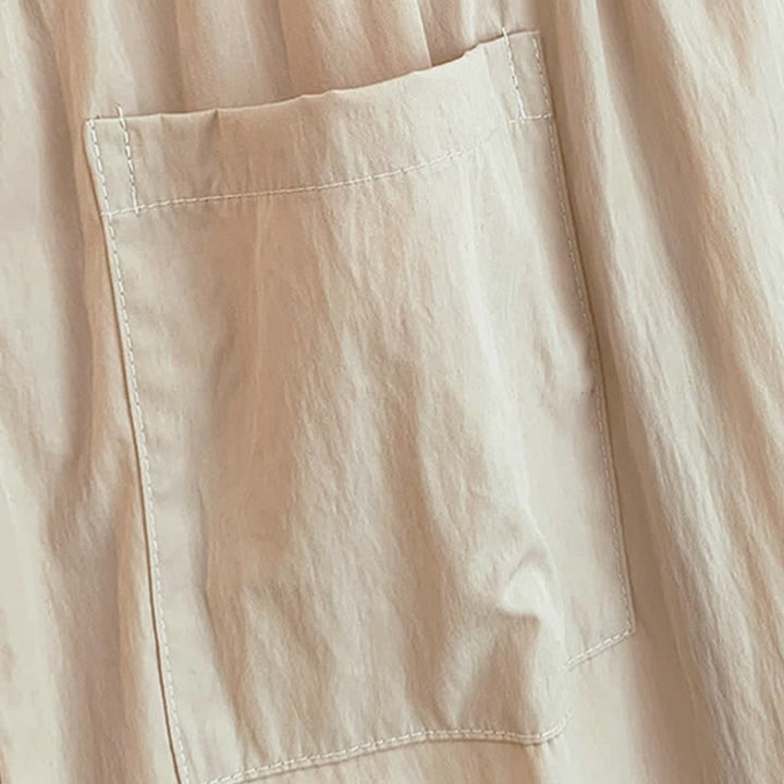 Buddha Stones Pantaloni da donna a gamba larga, corti, con coulisse, tinta unita, per primavera/estate, casual, estivi. - image 8