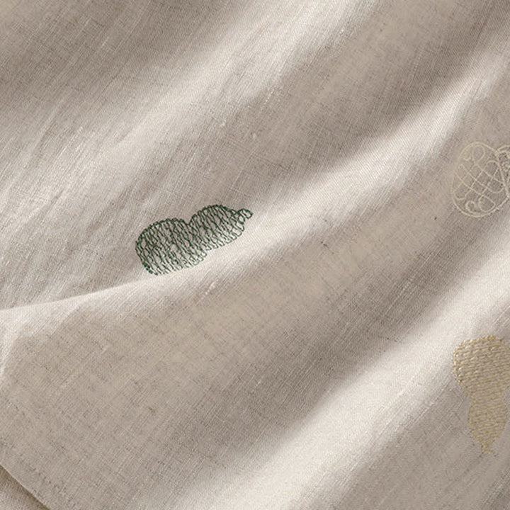 Buddha Stones Camicie da donna a maniche corte, stile estivo Tang, con colletto alla coreana, bottoni a rana e ricami a zucca. - image 18