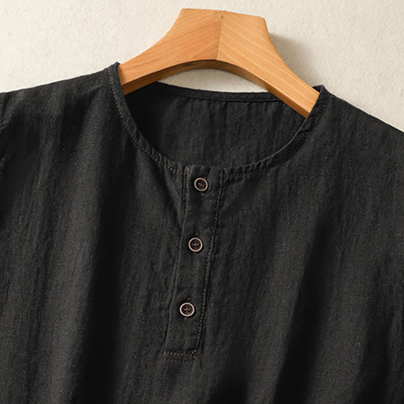 Buddha Stones Camicia senza maniche da donna estiva, casual, minimalista, con bottoni e tasca applicata. - image 9